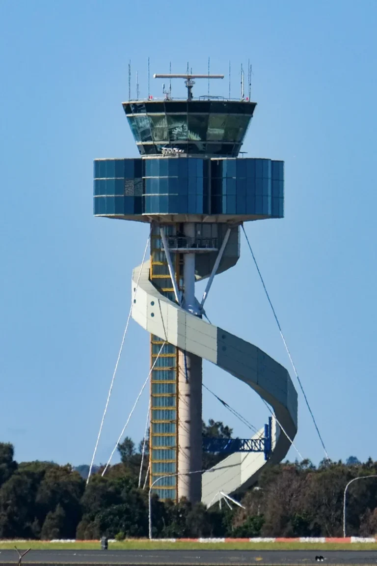 Archive Sydney Airport control tower photographed in August 2023