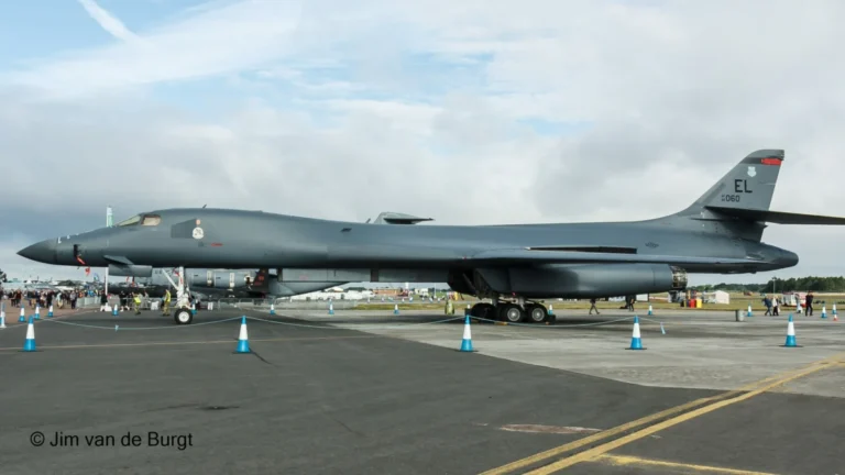 US Air Force B-1B Lancer 85-0060 on static display at RAF Fairford in 2017