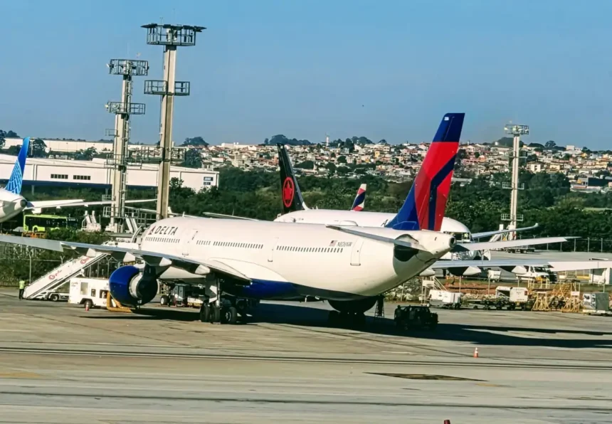 Archive aircraft parked at São Paulo–Guarulhos airport in July 2026