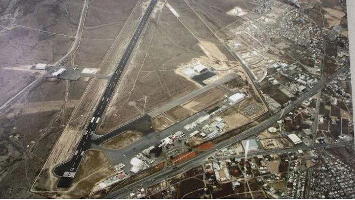 Archive overview of the runway, apron and terminal at Saltillo’s Plan de Guadalupe airport in March 2015