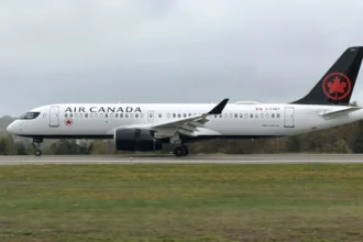 Air Canada Airbus A220-300 C-FHBT landing at Charlottetown Airport