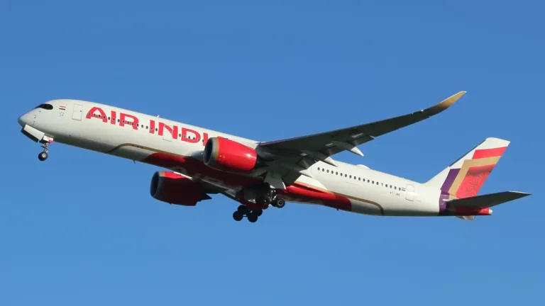 Air India Airbus A350-900 VT-JRE in flight, photographed in October 2024