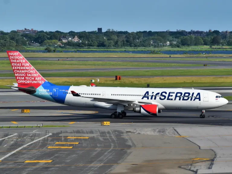 Archive: Air Serbia A330 YU-ARA taxiing at New York JFK in June 2019.