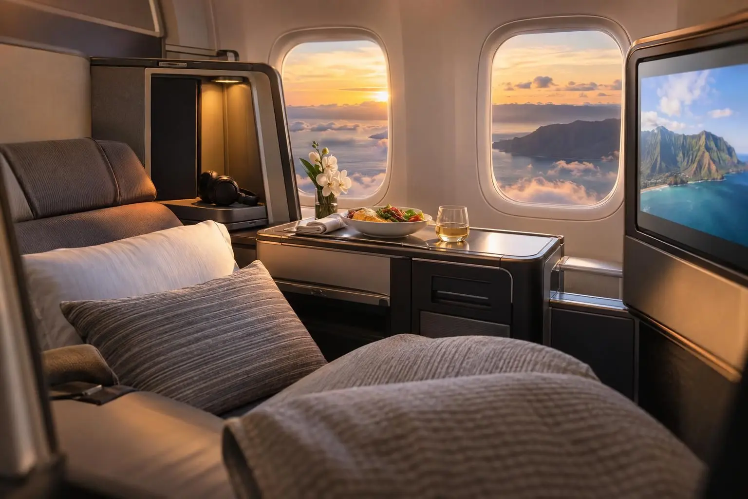 Alaska and Hawaiian Outline New Premium Cabins and Lounges