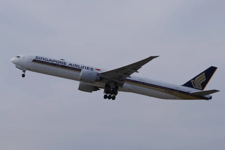 Archive Singapore Airlines Boeing 777-300ER 9V-SWZ departing Zurich on October 7, 2026