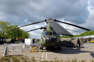 Archive Dutch Army CH-47D Chinook on static display at Oirschot in May 2012