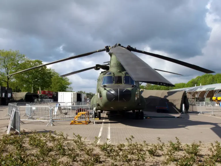 Archive Dutch Army CH-47D Chinook on static display at Oirschot in May 2012