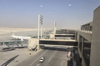 Archive: King Fahd International Airport gates and apron in Dammam, February 3, 2026.