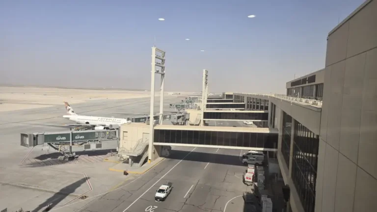 Archive: King Fahd International Airport gates and apron in Dammam, February 3, 2026.