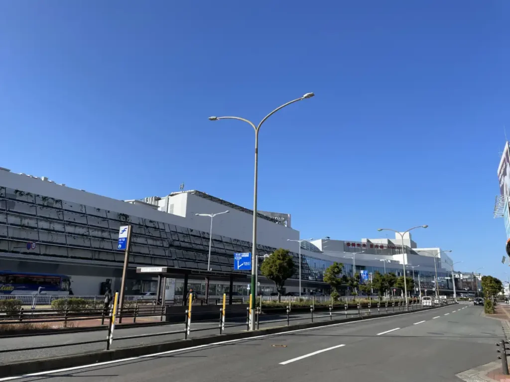 Fukuoka Airport domestic terminal exterior in January 2023