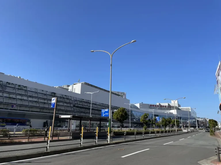 Fukuoka Airport domestic terminal exterior in January 2023