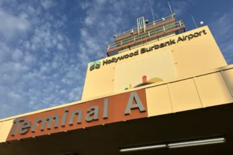 Archive view of Hollywood Burbank Airport’s former Terminal A in February 2026