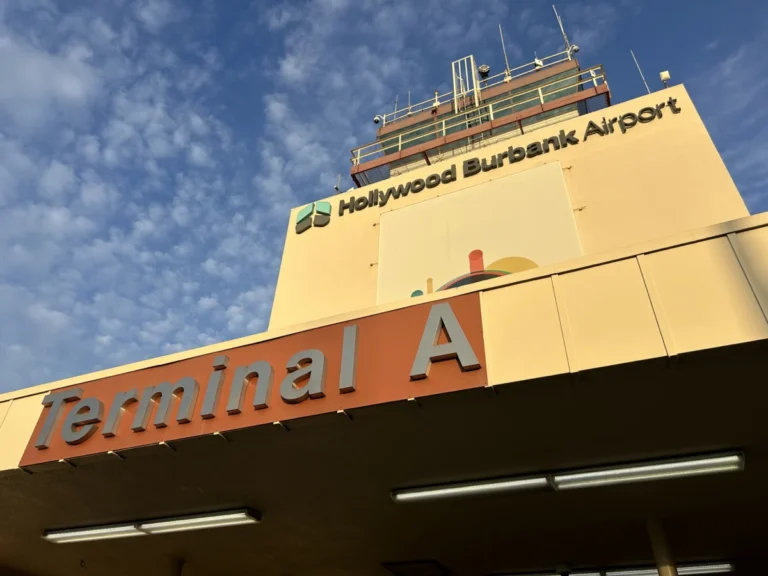 Archive view of Hollywood Burbank Airport’s former Terminal A in February 2026