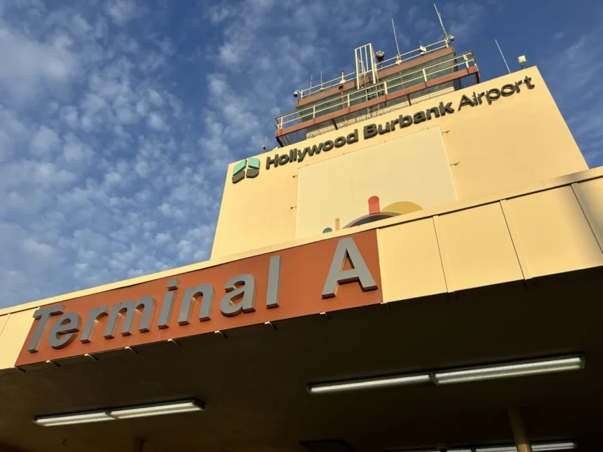 Archive view of Hollywood Burbank Airport’s former Terminal A in February 2026