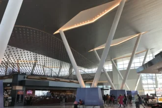 Archive interior of Houston IAH Terminal C North concourse in June 2017