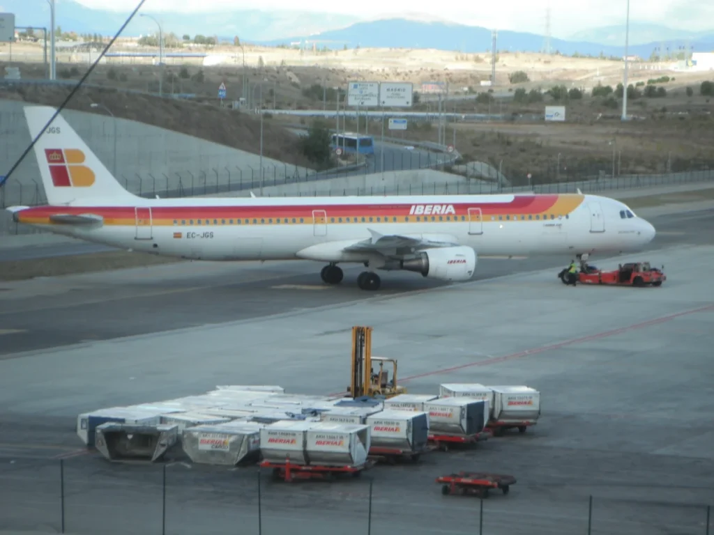 Archive Iberia Airbus A321 EC-JGS at Madrid airport in November 2010