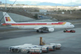 Archive Iberia Airbus A321 EC-JGS at Madrid airport in November 2010