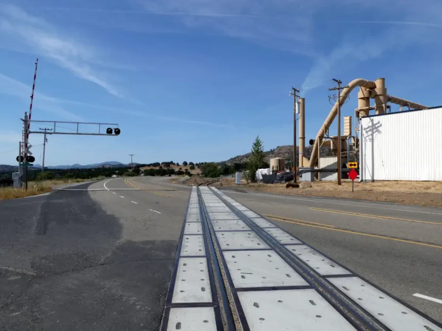 Archive rural La Grange Road railroad crossing in Tuolumne County
