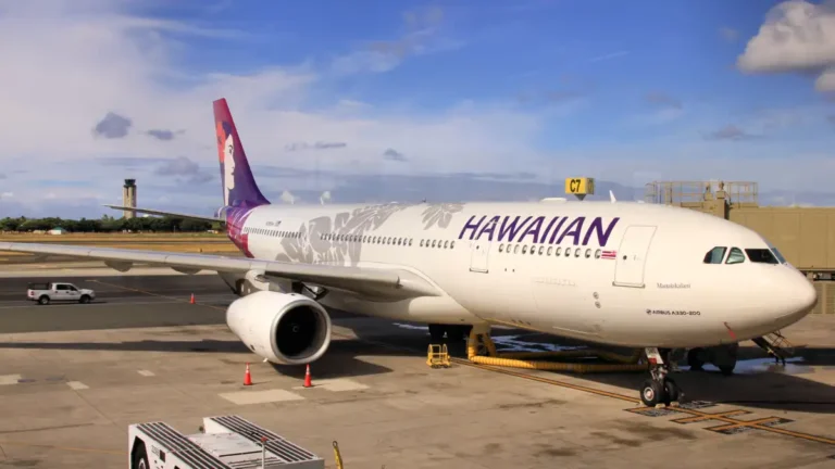 Hawaiian Airlines Airbus A330-200 N385HA at Honolulu in July 2021; archive context photo.