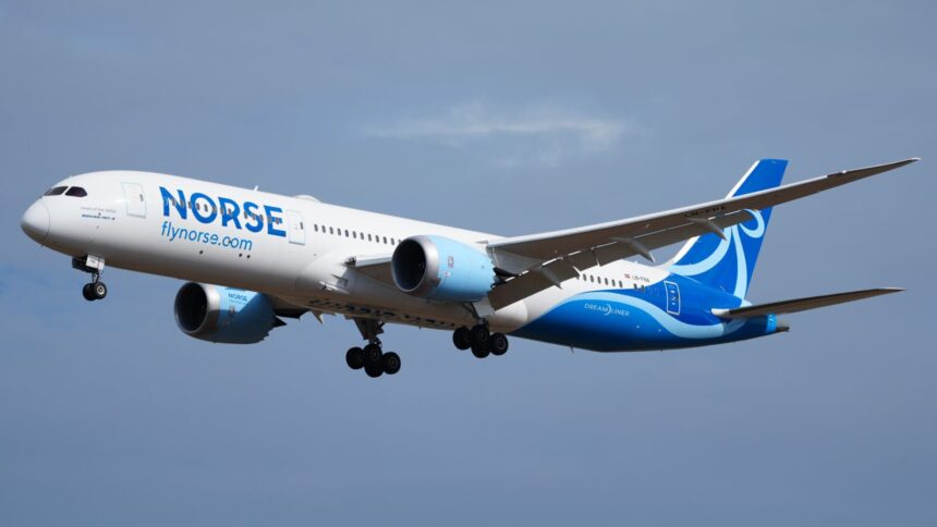 Norse Atlantic Boeing 787-9 LN-FNA approaching Berlin in a September 2022 archive photograph