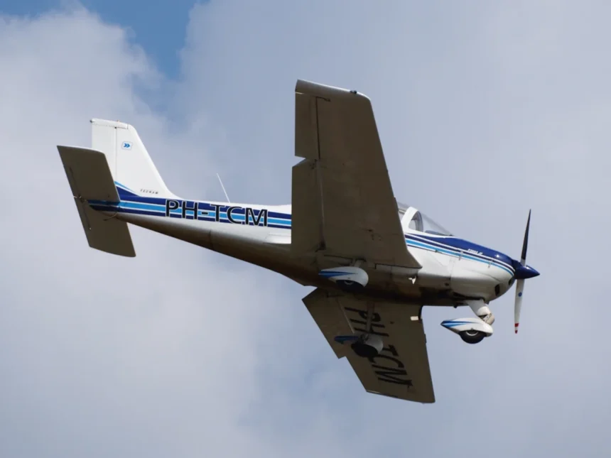 Archive Tecnam P2002 PH-TCM approaching Hilversum Airport in the Netherlands, July 2014; different from the aircraft in the CAA notice.
