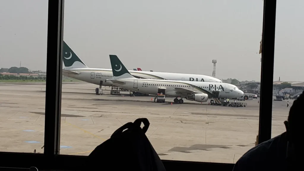 Archive PIA aircraft at the former Benazir Bhutto International Airport in August 2016