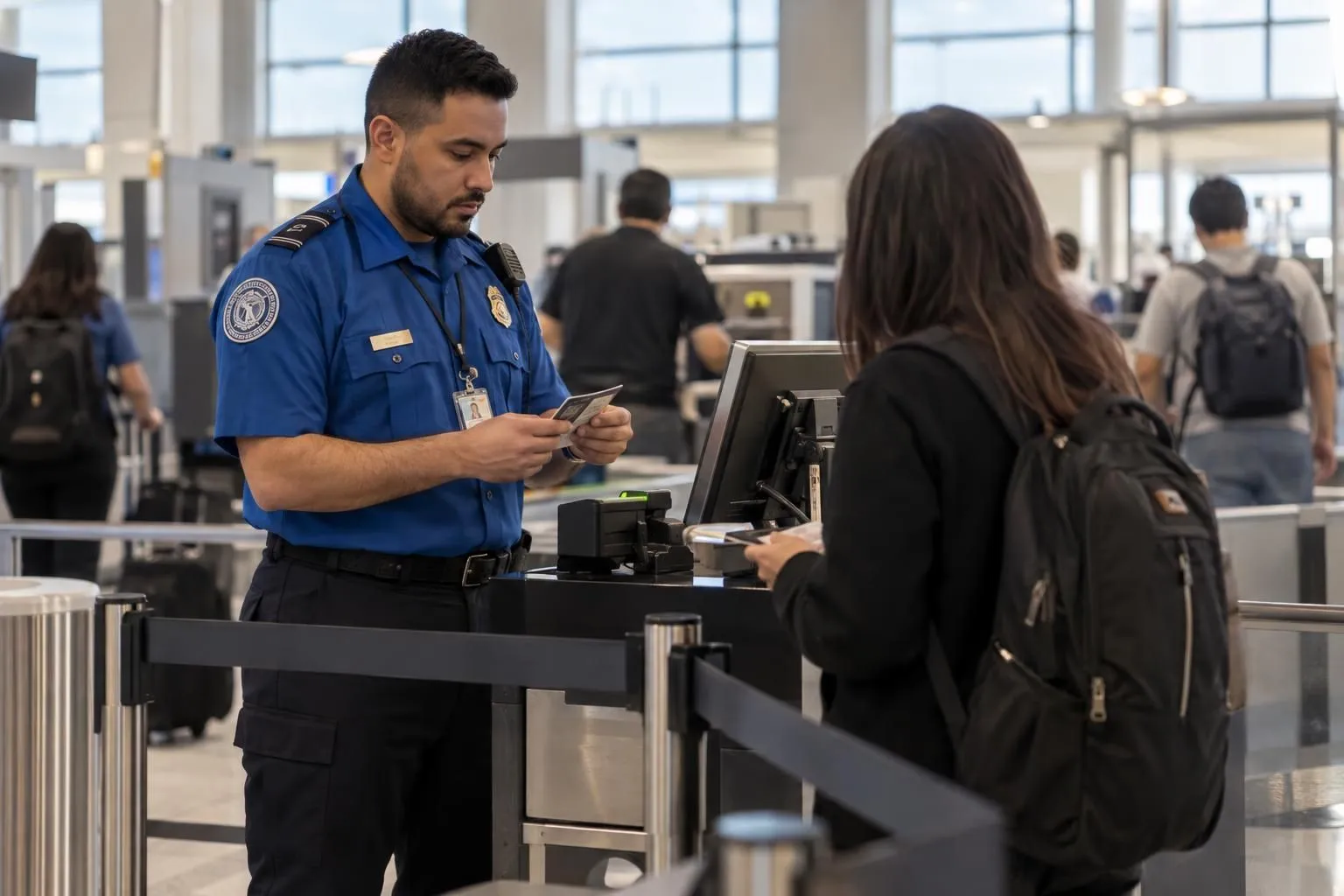 TSA to bar officers from sitting while checking travelers’ IDs